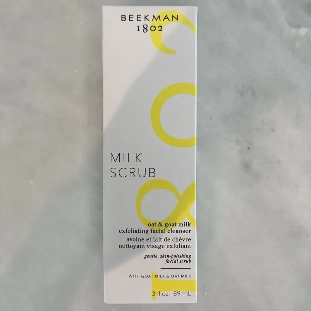 NWT Beekman 1802 Oat & Goat Milk Exfoliating Facial Cleanser Milk Scrub 89ml